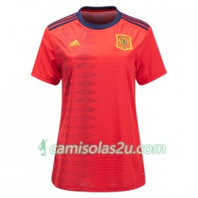 Camisolas de Futebol Espanha Equipamento Principal Copa do Mundo Feminino 2019 Manga Curta